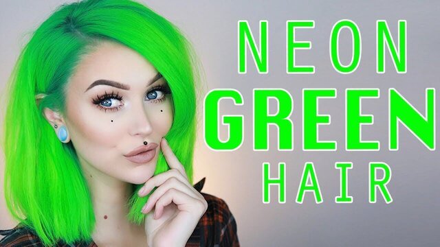 Blue and Neon Green Hair Color Inspiration - wide 10