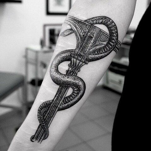 The Staff of Asclepius Tattoo and The Mythology