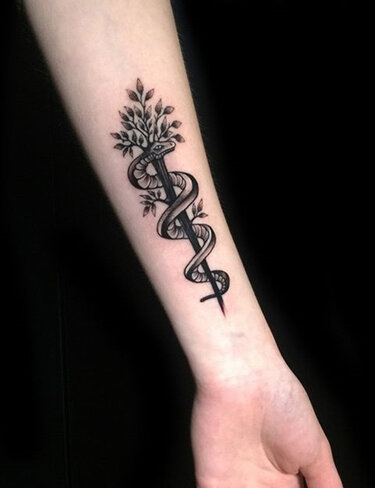 The Staff of Asclepius Tattoo and The Mythology